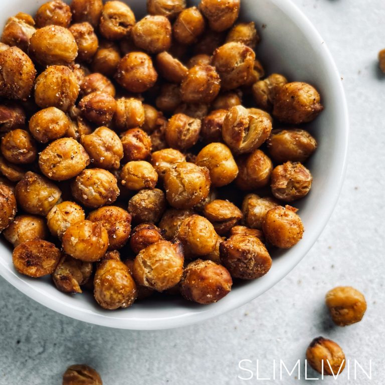 Bowl of roasted chickpeas